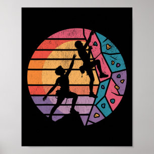 Póster Roca divertida escalada montaña libre escalada esc