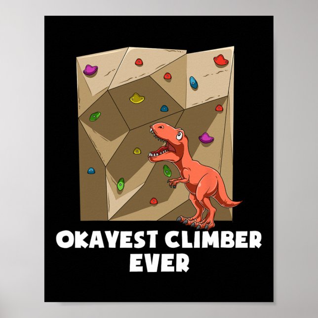Póster Roca divertida para escalada en bloque T-rex  (Frente)