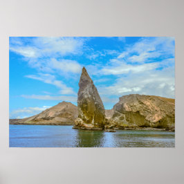 Póster Roca Pinnacle, Isla Bartolomé, Islas Galápagos