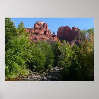 Póster Roca y Corriente Catedral de Sedona Arizona