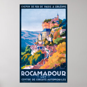 Póster Rocamadour Vintage Travel Poster
