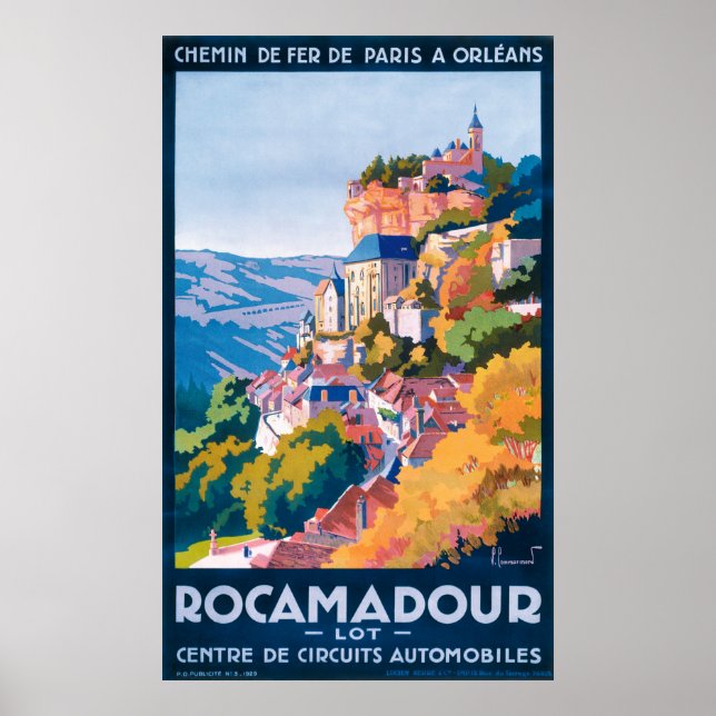 Póster Rocamadour Vintage Travel Poster (Frente)