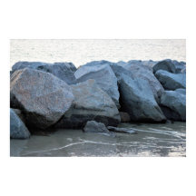 Rocas a orillas del Poster oceánico