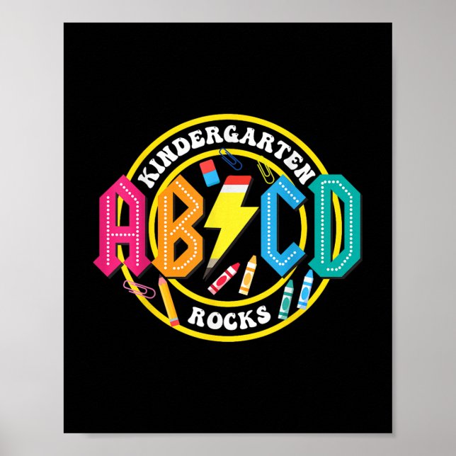Póster Rocas de jardín de infancia - Abcd De Vuelta A Los (Frente)