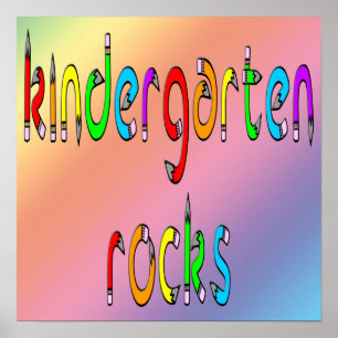 Póster Rocas de jardín de infancia - Poster de lápiz