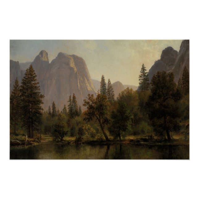 Póster Rocas de la Catedral, Valle Yosemite Albert Bierst (Anverso)