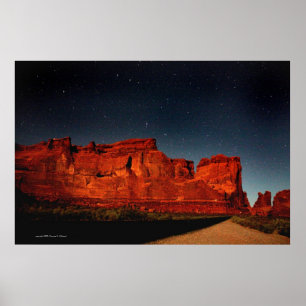 Póster Rocas de noche
