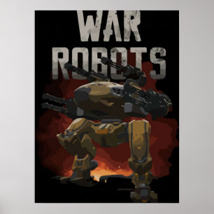 PÓSTER ROCAS DE ROBOTS DE GUERRA