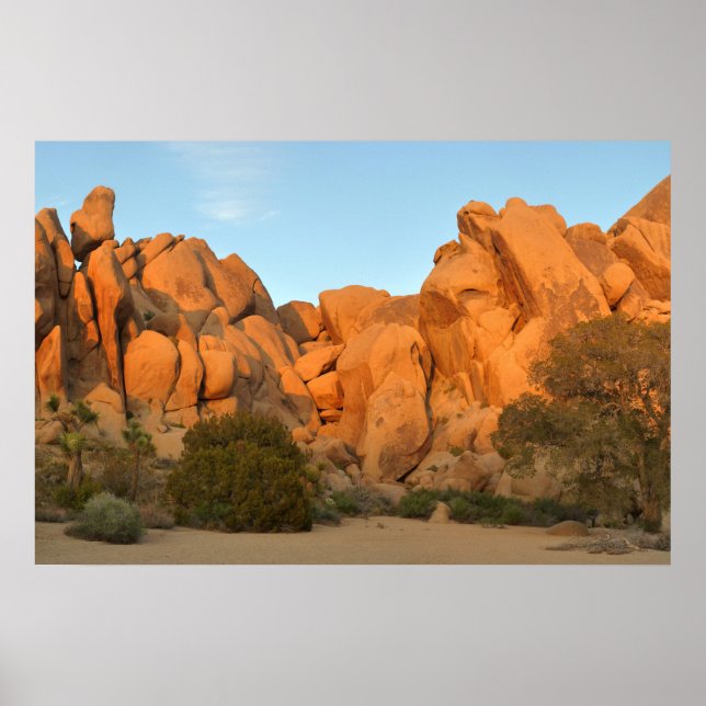 Póster Rocas del atardecer en Joshua Tree (Frente)