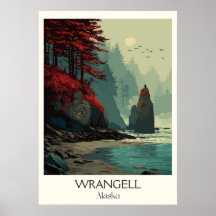 Rocas del bosque costero de Wrangell Alaska