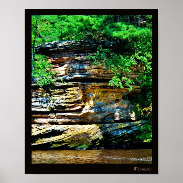 Póster Rocas del río Wisconsin (Frente)