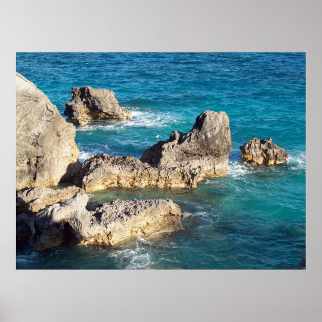 Póster Rocas en la playa de Horseshoe (Frente)