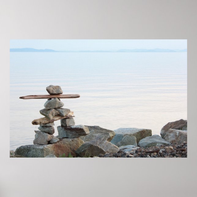Póster rocas junto a la playa (Frente)