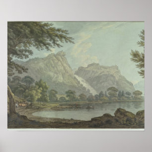 Póster Rocas Lodore - distancia de caída y cabaña (pluma