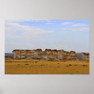 Póster Rocas Monumento en Kansas Occidental