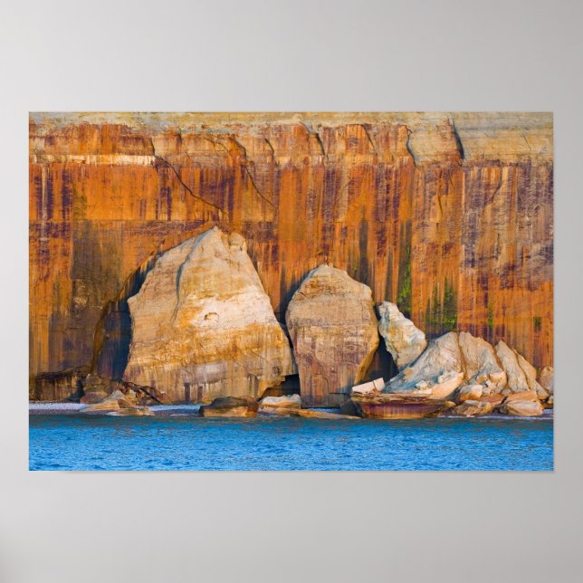 Póster Rocas, rocas picadas Nat'l Lakeshore, Michigan (Frente)