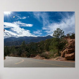 Póster Rocas Rojas y las Montañas Rocosas