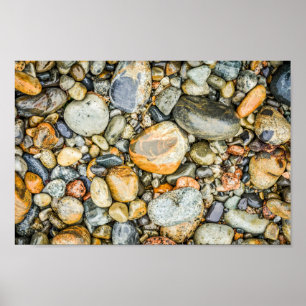 Póster Rocas y guijarros en una playa de Maine Archival