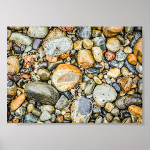 Póster Rocas y piedras en una playa de Maine 7 x 5