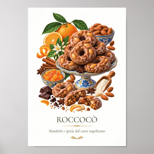 Póster Roccocò – Vintage Italian Dessert (Frente)