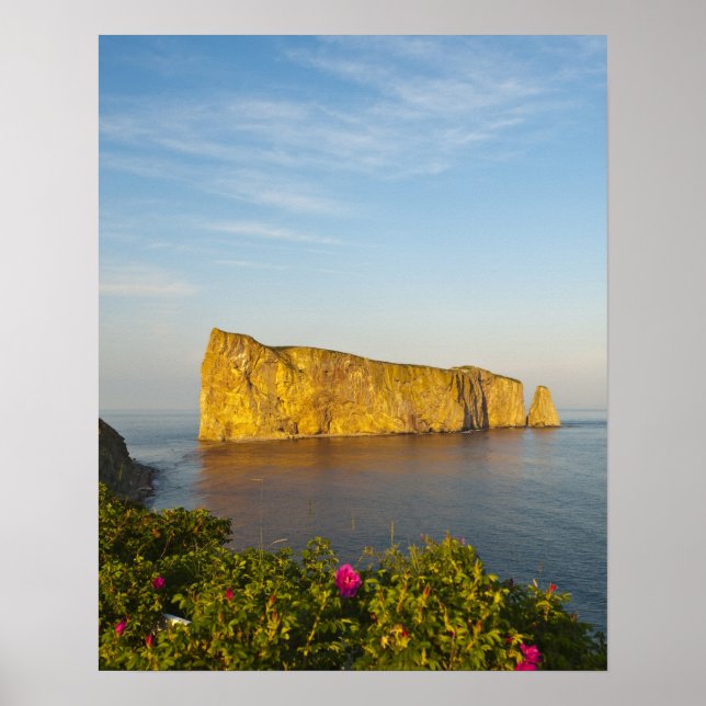 Póster Rocher Perce (Roca Perce), Quebec, Canadá. (Frente)