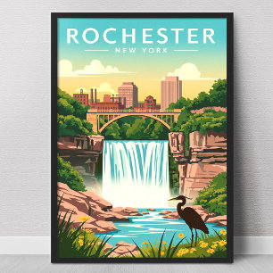 Póster Rochester Nueva York vintage