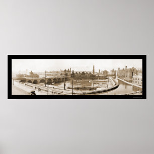 Póster Rochester, NY River Photo 1914