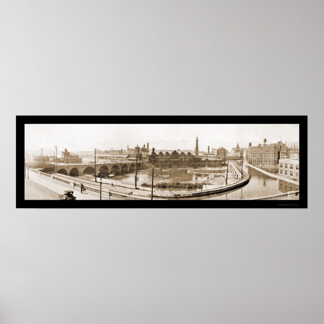 Póster Rochester, NY River Photo 1914 (Frente)