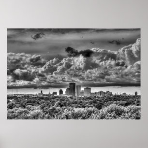 Póster Rochester, NY Skyline