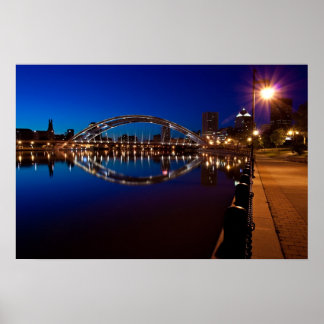 Póster Rochester y el puente Douglass-Anthony