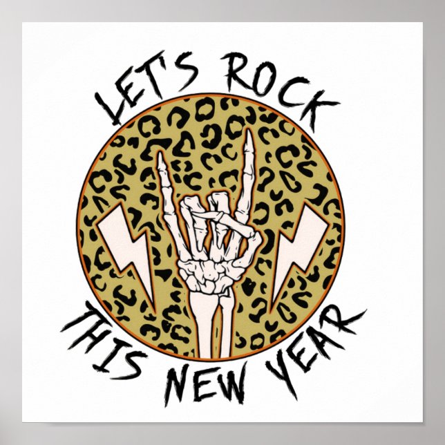 Póster Rock 2023 | Año Nuevo 2023 | Feliz Año Nuevo (Frente)