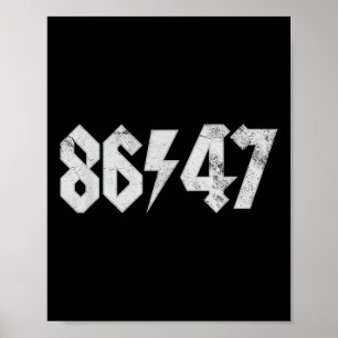 Póster Rock 8647 Sarcástico Retro estilo 80 estilo 86 47