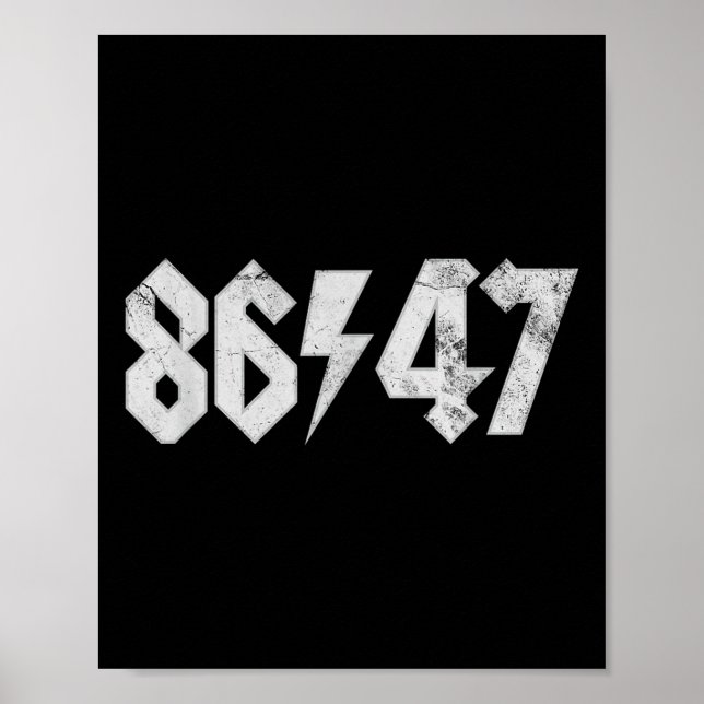 Póster Rock 8647 Sarcástico Retro estilo 80 estilo 86 47 (Frente)