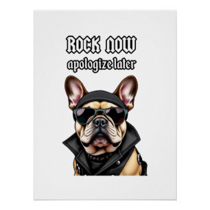 Póster Rock ahora, discúlpate más tarde