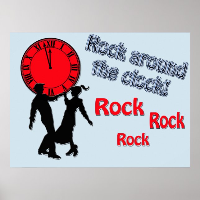 Póster Rock alrededor del reloj Títulos de la Canción de  (Frente)
