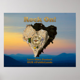 Póster ¡ROCK! Alza de amor Proteja nuestras tierras públi