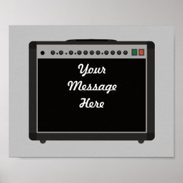 Póster Rock amplificador de guitarra personalizado y tema