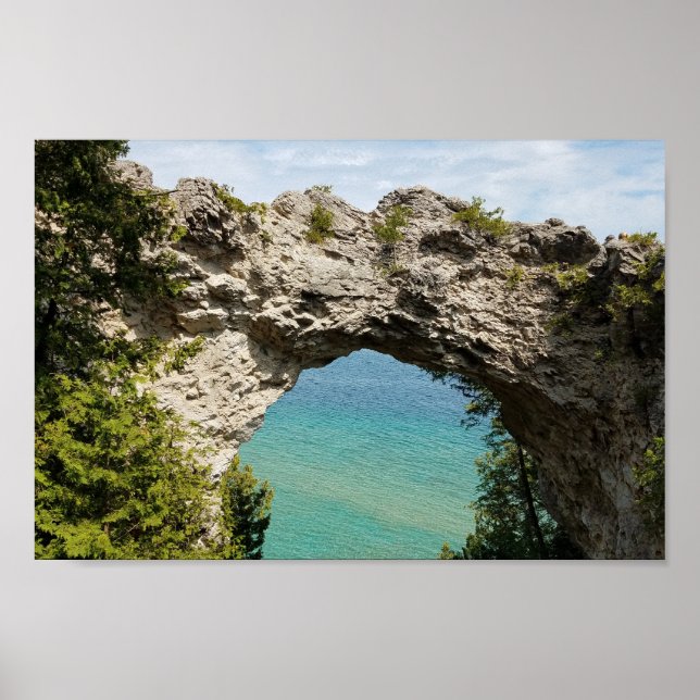 Póster Rock artístico en la isla Mackinac, Michigan (Frente)