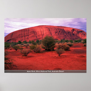 Póster Rock Ayers, Parque Nacional Uluru, desierto de Aus