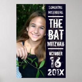 Póster Rock Band Bat Mitzvah Poster en negro