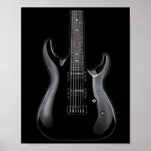 Póster Rock Banda Y Guitarra Roll Para Hombres Banda Tee