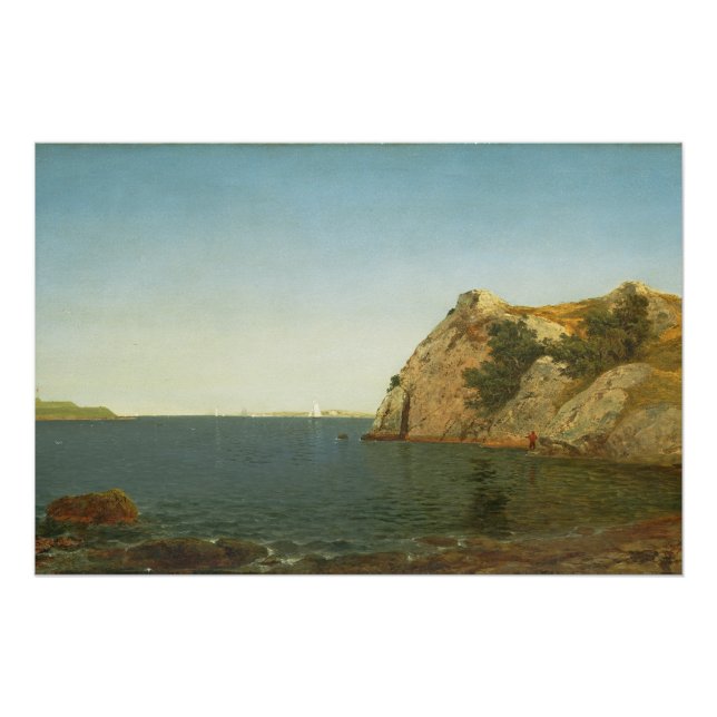 Póster Rock Beacon, puerto de Newport, 1857 (Anverso)