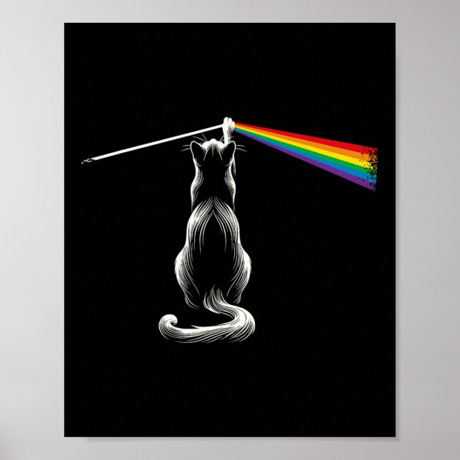 Póster Rock Cat Rock Band Funny Cat Rock And Roll (Frente)
