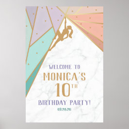 Póster Rock Climbing Welcome Poster