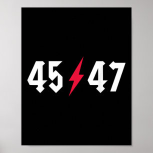 Póster Rock contra Trump 45 47 Presidente Trump