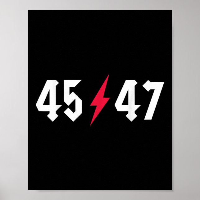 Póster Rock contra Trump 45 47 Presidente Trump (Frente)