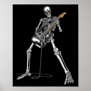 Póster Rock De Banda Y Guitarra Para Hombres Tee De Banda