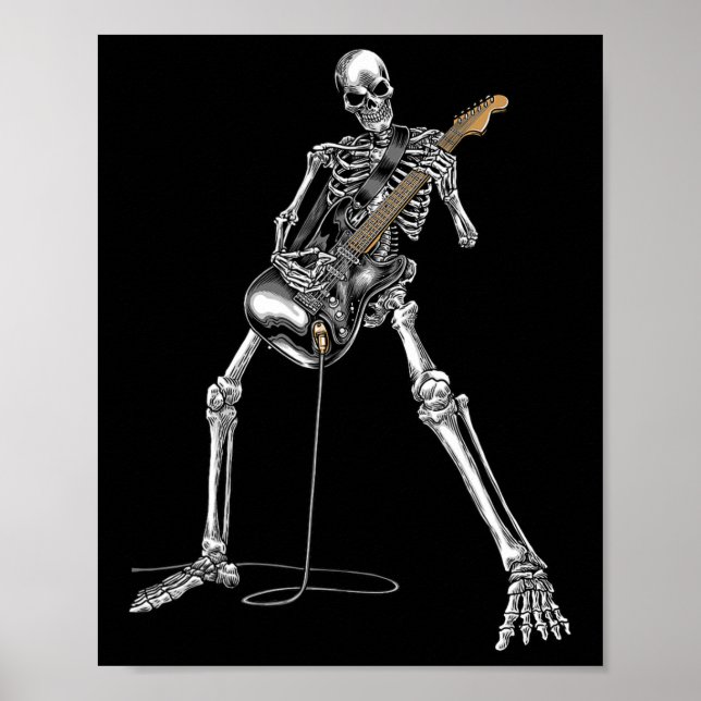 Póster Rock De Banda Y Guitarra Para Hombres Tee De Banda (Frente)