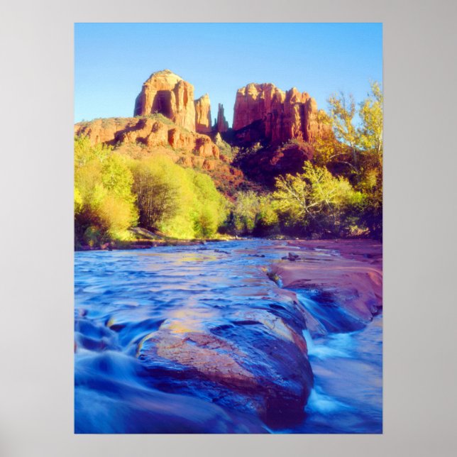 Póster Rock de la catedral en el arroyo de roble, Arizona (Frente)