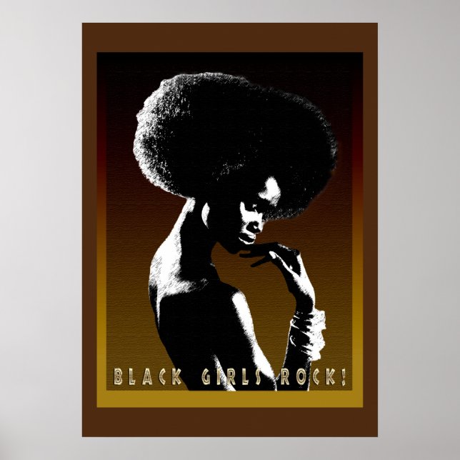 Póster Rock de los Chicas negros (Frente)